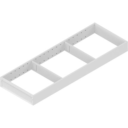 AMBIA-LINE  ramki do szuflady standardowej, do LEGRABOX/MERIVOBOX, stal, dł.=600 mm, szerokość=200 mm+jedwabiście biały mat*P/U: 1