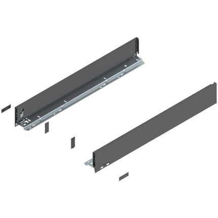 Boki LEGRABOX / wys. M=90.5 mm / dł. 65 cm / antracyt