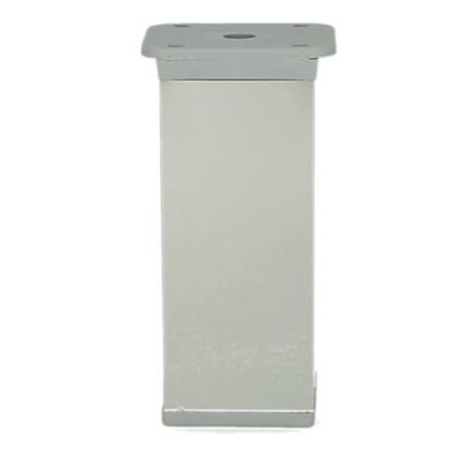 Nóżka kwadratowa z regulacją 4 cm / 10 cm - chrom