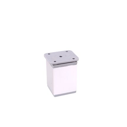 Nóżka kwadratowa z regulacją 4 cm / wys. 6 cm - chrom