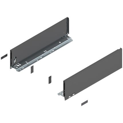 Boki LEGRABOX / wys. K=128.5 mm / dł. 45 cm / antracyt