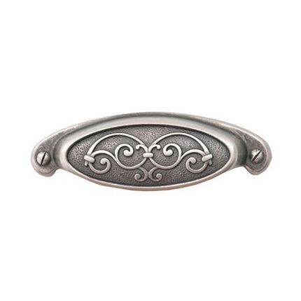 Uchwyt typu muszelka 15134 - stara stal / rozstaw 64 mm