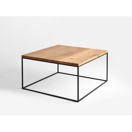 Stolik TENSIO SOLID WOOD 80 - dąb/czarny