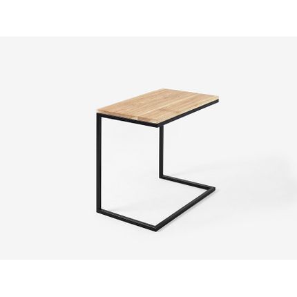 Stolik LUPE SOLID WOOD 60 - dąb/czarny