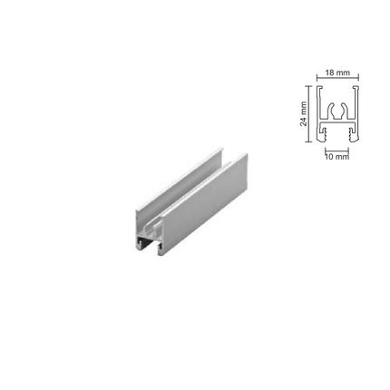 Listwa górna 10 do drzwi przesuwnych - biały połysk / dł. 300 cm