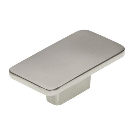 Gałka prostokątna 2411 - efekt stali szlachetnej / 58 mm