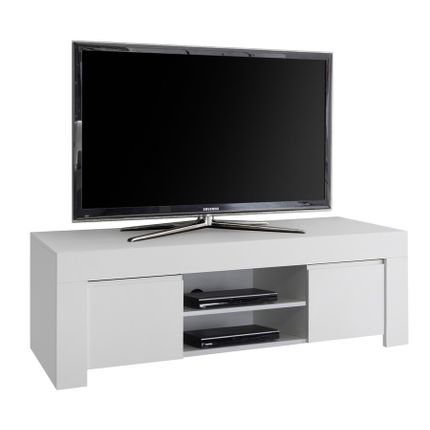 Komoda RTV z wnękami FIRENZE - biały mat
