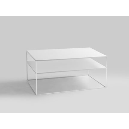 Stół kawowy TENSIO 2 FLOOR METAL 100x60 - biały