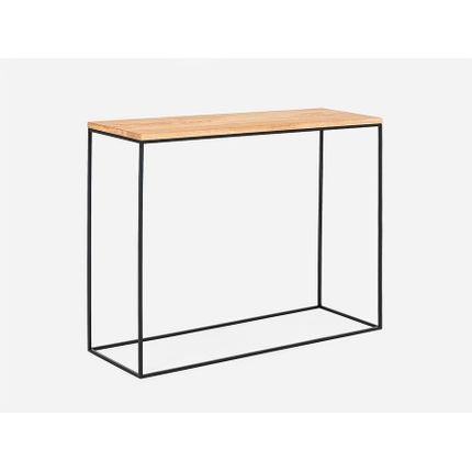 Konsola TENSIO SOLID WOOD 100x35 - naturalny/czarny