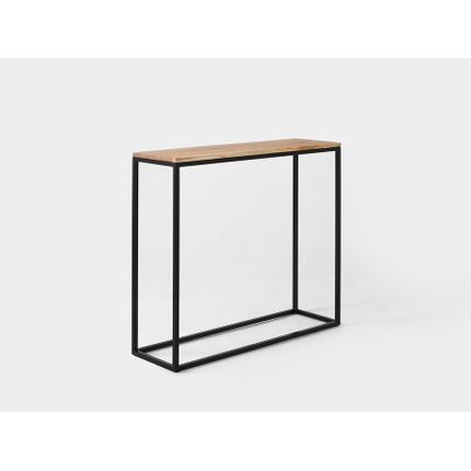 Konsola JULITA SOLID WOOD 92-1F - naturalny/czarny