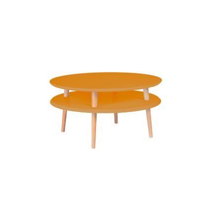 Stolik kawowy UFO 70x35/45 cm - żółty