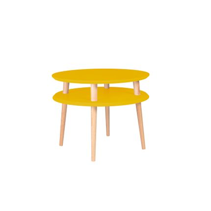 Stolik kawowy UFO 57x45 cm - żółty