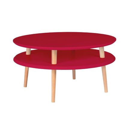 Stolik kawowy UFO 70x35/45 cm - czerwony