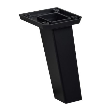 Nóżka K441 z płytką montażową - czarny / wys. 12 cm