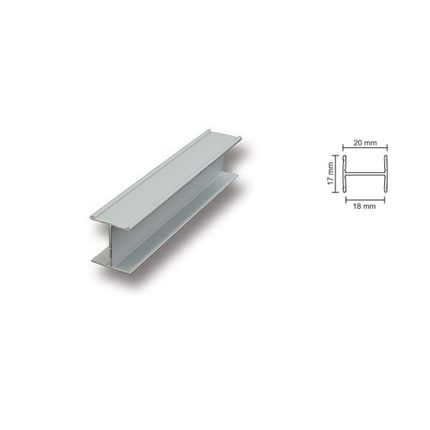 Łącznik H-17/18 do płyty gr. 18 mm - czarny mat / dł. 300 cm