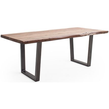 Stół drewniany CALABRIA z blatem 5.5 cm - natur