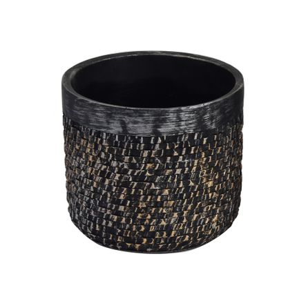 Doniczka strukturalna 171004/3 Ø20x18 cm - brązowy