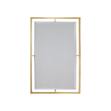 Lustro w stalowej oprawie LW6853 100x120 cm - złoty