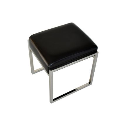 Taboret elegancki Y1023 43x37x44 cm - czarny