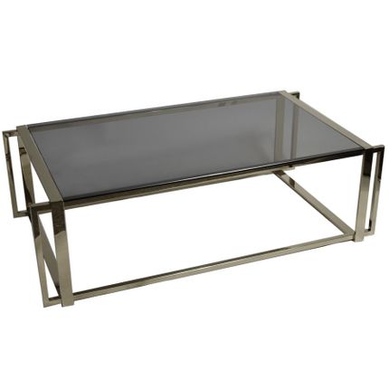 Stolik nowoczesny CJ1092/C067 130x70x40 cm - srebrny