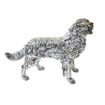 Figura psa GOLDEN RETRIEVER A020 - srebrny