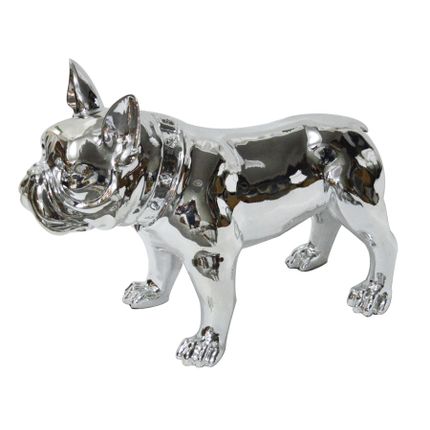 Figura psa BULDOG FRANCUSKI A216 - srebrny