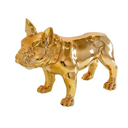 Figura psa BULDOG FRANCUSKI A216 - złoty