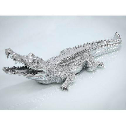 Figura KROKODYL 2053 - srebrny