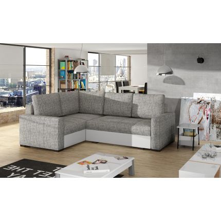 Narożnik rozkładany CORONA - tkanina Berlin 01/ekoskóra Soft 17