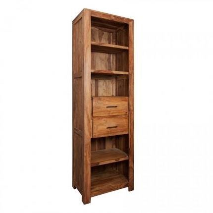 Regał drewniany z dwiema szufladami MODENA - palisander teak