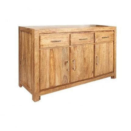 Komoda drewniana 3-drzwiowa MODENA 3 szuflady - palisander teak