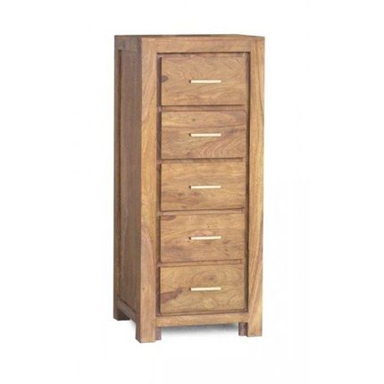 Komoda drewniana wysoka MODENA 5 szuflad - palisander teak