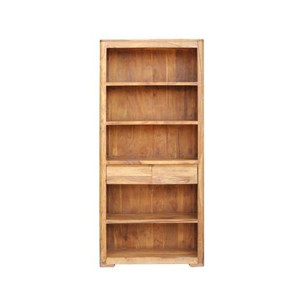 Regał drewniany BARI 2 szuflady - palisander teak