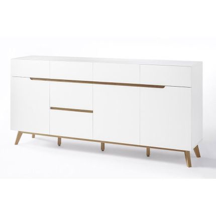 Komoda 3-drzwiowa z 6 szufladami CERVO 45 - biały mat
