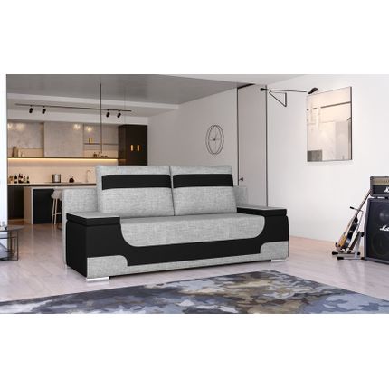 Sofa rozkładana AREA - tkanina Sawana 21/ ekoskóra Soft 11