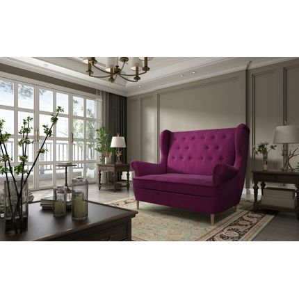 Sofa pikowana 2-osobowa AROS 2 - tkanina Matt Velvet 68