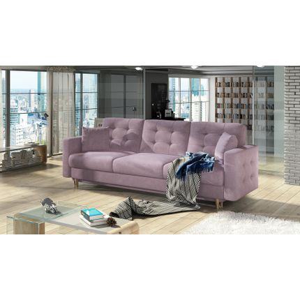 Sofa rozkładana pikowana ASGARD 3F - tkanina Soro 61
