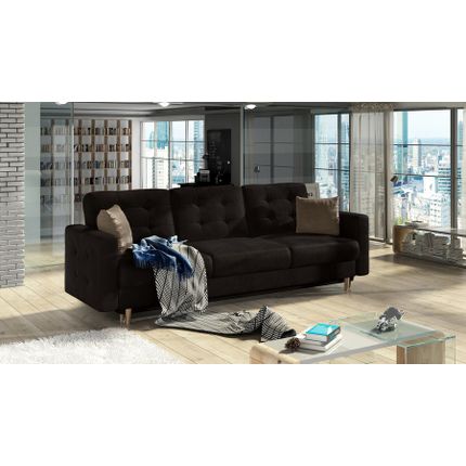 Sofa rozkładana pikowana ASGARD 3F - tkanina Monolith 29/pod. Monolith 09