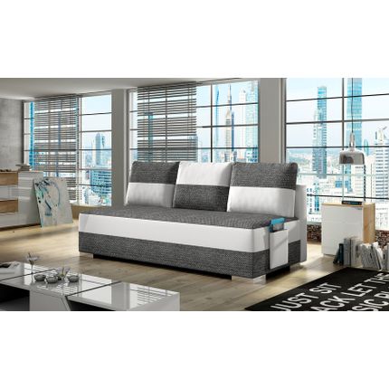 Sofa rozkładana z kieszenią ATILA - tkanina Berlin 02/ekoskóra Soft 17