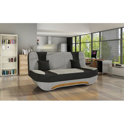 Sofa rozkładana EWA II - tkanina Sawana 21/ ekoskóra Soft 11