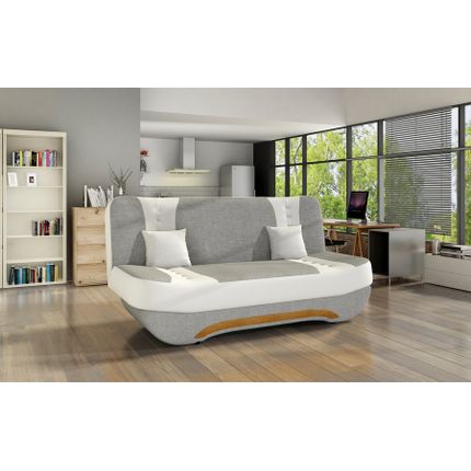 Sofa rozkładana EWA II - tkanina Sawana 21/ ekoskóra Soft 17