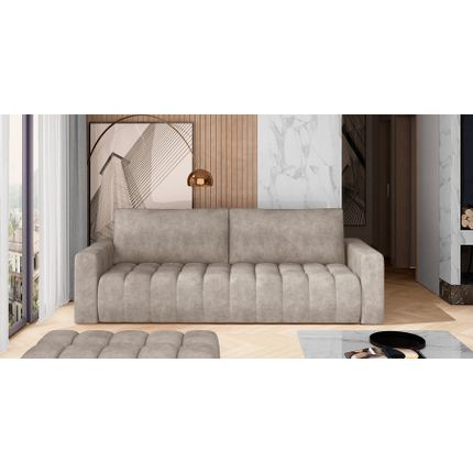 Sofa rozkładana pikowana LAZARO - tkanina Dora 21
