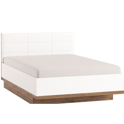 Łóżko 160x200 LIVORNO 66 - dąb wotan/biały mat - TRENDLINE
