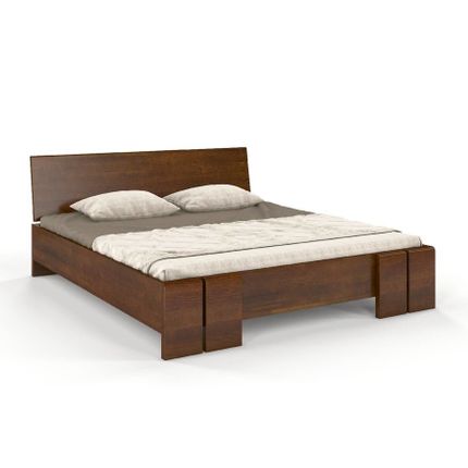 Łóżko drewniane sosnowe VESTRE Maxi&Long 160x220 - orzech