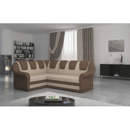 Narożnik rozkładany LORD II - tkanina Jasmine 22/ekoskóra Soft 15