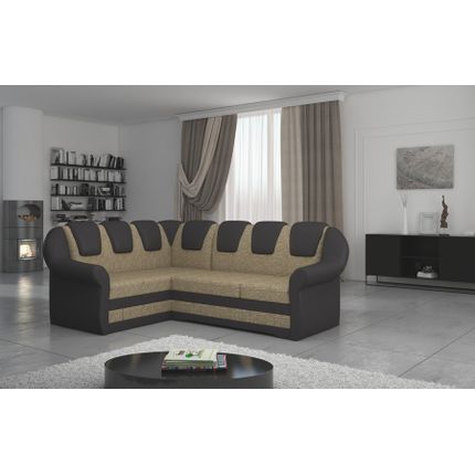 Narożnik rozkładany LORD II - tkanina Berlin 03/ekoskóra Soft 66