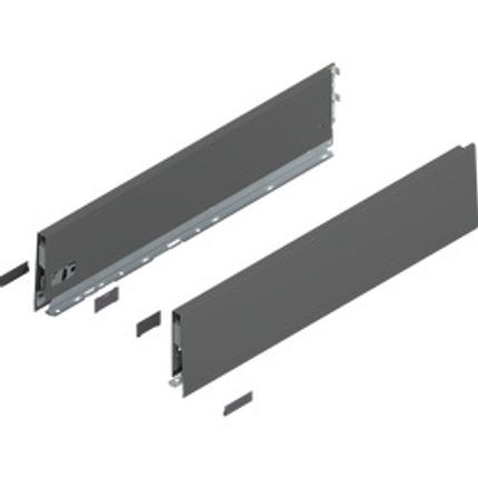 MERIVOBOX boki wysokość K (129 mm), dł.=550 mm, lewy/prawy, antracyt mat
