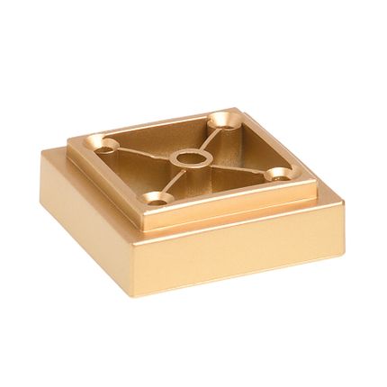 Nóżka kwadratowa 6601 - złoty mat lakier / wys. 2 cm