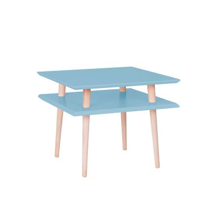Stolik kawowy SQUARE 55x55x45 cm - niebieski