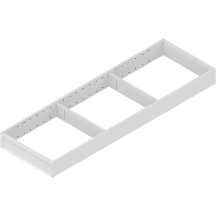AMBIA-LINE ramki do szuflady standardowej, do LEGRABOX/MERIVOBOX, stal, dł.=650 mm, szerokość=200 mm+jedwabiście biały mat*P/U: 1